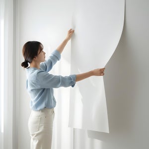 만능풀바른벽지 셀프도배 합지 단색 풀바른도배지 샌드펄화이트 C46000-1 벽높이 50CM