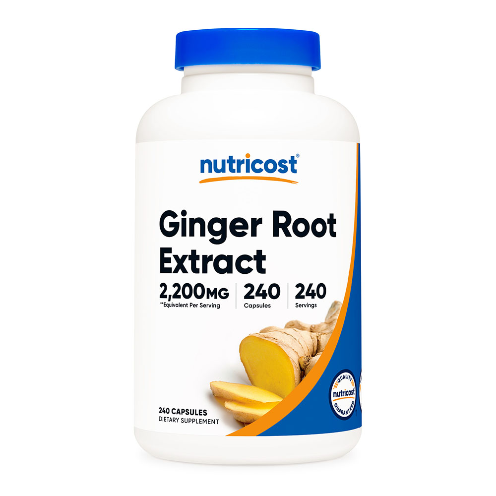 뉴트리코스트 <b>생강</b> 진제놀 진저 <b>뿌리 추출물</b> 2,200mg 240캡슐 8개월분 진저롤