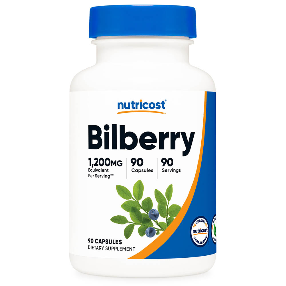 뉴트리코스트 고함량 <b>빌베리</b> 추출물 4:1 1,200mg 90캡슐 3개월분