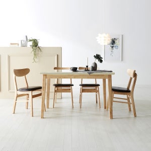 소티디자인 미네뜨 대리석 원목 4인 식탁세트