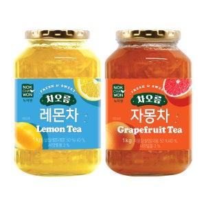 녹차원 차오름 레몬차 1KG+자몽차 1KG