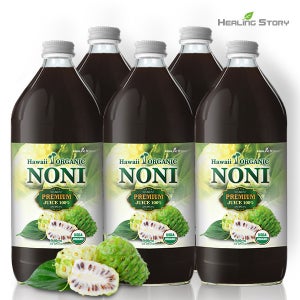 힐링스토리 하와이 유기농 노니주스 원액 946ml 5병