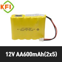 DC 12VAA600mAh(2x5)-H52L 예비전원 수신기배터리 비상구 유도등배터리 화재 수신기 KFI인증