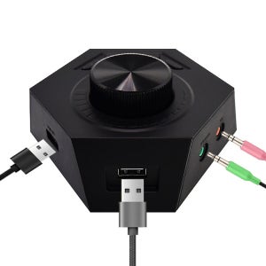 비트웨이 GS5 USB 외장형 사운드카드 노트북 PC용 헤드셋 마이크 지원 플러그앤플레이