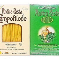 452445 Campofilone Italian Pasta Fettuccine, Egg Pasta and Spinach Pasta 2 Pack (8.8 Ounce