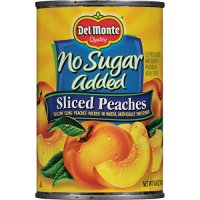 Del Monte Canned Yellow Cling Sliced Peaches, No Sugar Added, 14.5-Ounce (Pack of 12) Del