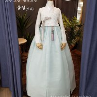 [한복대여]올킬2(민트) 럭셔리 볼륨 갈래치마 미니당의 하객 신부 혼주 결혼식한복