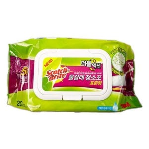 3m물걸레청소포더블액션(표준형)20매/찌든때 걸래 걸레 티슈 밀대
