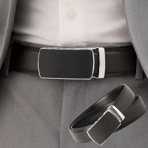 레이어드펄 자동버클 남성 정장벨트 허리띠 (심플/120cm)