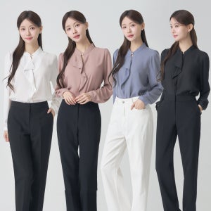 정장이너 하객블라우스 쉬폰블라우스 [진주프릴]