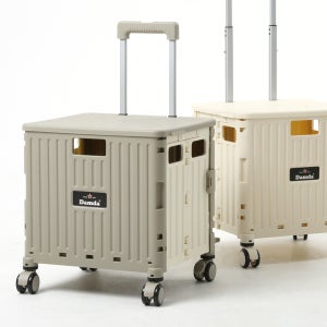 담다 접이식카트 바퀴달린 장바구니캐리어 폴딩 시장바구니 손수레 쇼핑카트 4바퀴L 아이보리