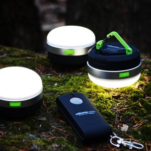 몬스터라이트 돔랜턴 2구세트 무선리모컨 LED 텐트실내등 캠핑조명 난방텐트 캠핑랜턴