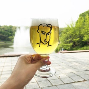 앙리마티스 고블렛잔 홈카페유리컵 아이스커피잔 내열강화 맥주잔 340ml