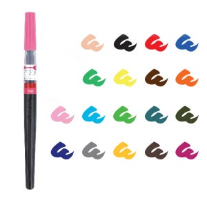 Pentel 펜텔 컬러브러쉬 붓펜 캘리그라피 XGFL