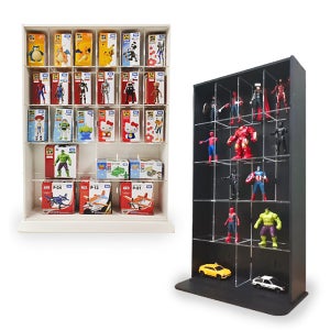 DIY 메타코레 피규어 진열장 30칸 세로형 (블랙)/ 토미카 메타코레 정리 보관