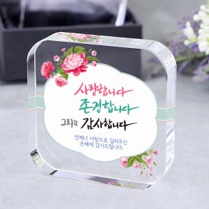 패모아 리틀사각-사랑 존경 감사(완성형) - 유치원어린이집 원장님 선생님선물 감사패 상패