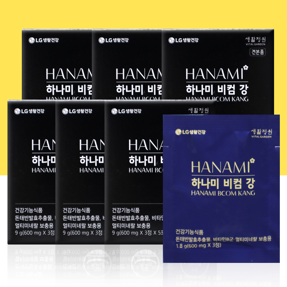 생활정원 하나미 비컴 강 30일분 시음 (5포x6곽) / <b>남성 갱년기</b> 활력