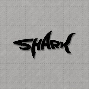 샤크에너지 상어 SHARK 스티커 검정 5cm x 2.1cm