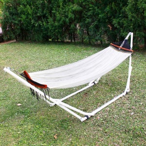 캠핑 해먹 스탠드 감성 그물침대 거치대 가정용 아이보리 크림화이트