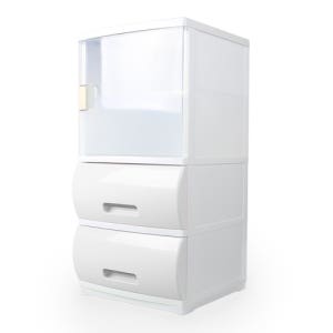 베이비 플라스틱서랍장 4단 아기 옷장 투명 베이비장