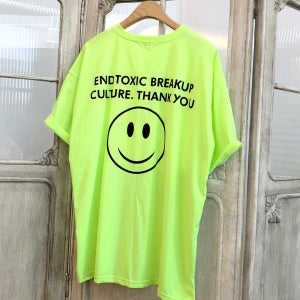 네온 스마일 루즈핏 반팔티셔츠