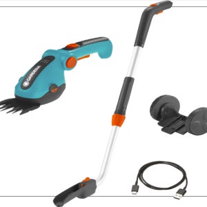 독일제 가데나 충전식 핸드 잔디깍기 80+핸들 셋(9858-20)/정원 잔디 모서리 가위