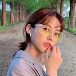 동그란 틴트 선글라스 남자 여자 투명 뿔테 가벼운 데일리 자외선차단 동글이 패션 색안경