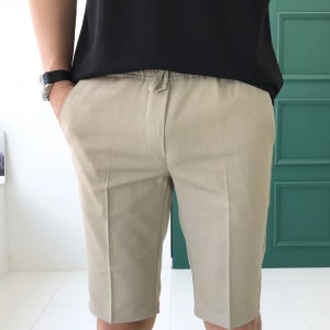 린넨 링클프리 남자 밴딩 반바지