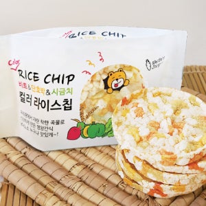 착한현미로 만든 컬러라이스칩 100봉 뻥튀기 쌀과자 유치원 어린이집 학교 단체 교회 학원