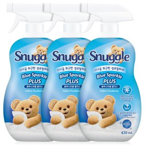 스너글 섬유탈취제 블루스파클 470ml 3개 섬유향수 냄새제거제