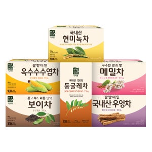 녹차원 사무실 600티백세트 (현미녹차 우엉차 둥글레차 보이차 메밀차 옥수수수염차)