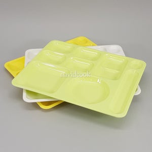 KW 6100 다찬식판 6찬식판 칼라식판 단체급식 멜라민식판