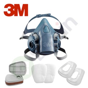 3M 방독마스크 방독면 7502 7522 7501 농약 페인트도색 작업세트