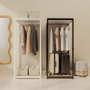 랙셈블 시스템행거 옷걸이 조립식 드레스룸 철제 옷장 4004001200 2단 1행거봉