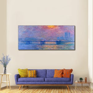 모네 일출 그림 명화 인테리어 그림 힐링 풍경화 대형 캔버스명화액자