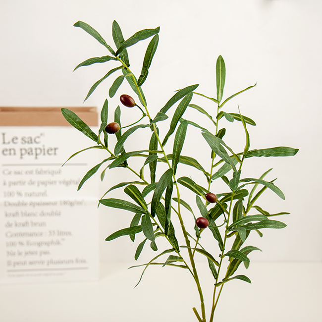 <b>올리브</b> 가지 열매 조화 / 인테리어 나뭇가지 대형 <b>리프</b>