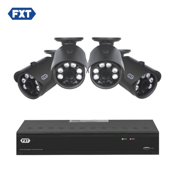 FXT 800만화소 4K 4채널 CCTV 자가설치 세트 미니 국산 카메라 실외4개