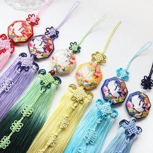 팔각 손수 노리개 전통 한복 매듭 장신구