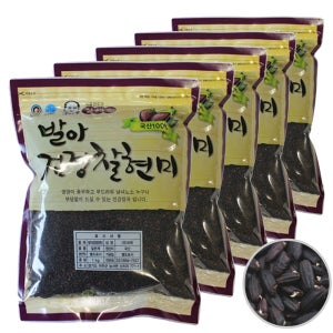장세순 발아검정찰현미 1kg 5봉 발아찰흑미 프리미엄 25년산