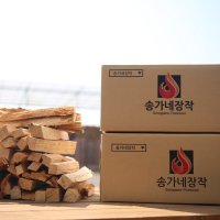 송가네장작 잘타는 참나무 장작 완벽건조 캠핑장작 10kg