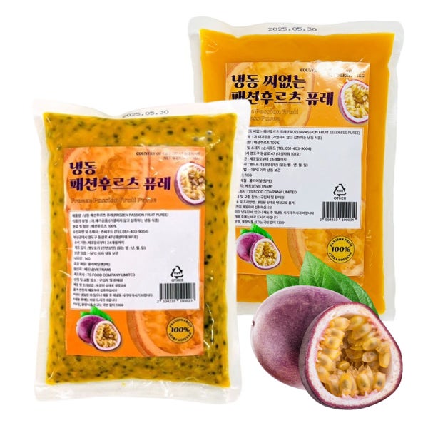 패션후르츠 퓨레 1kg 2kg 백향과 냉동 열대과일