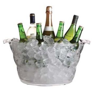 [TOMAG] 투명 아크릴 타원 와인쿨러 / 샴페인 맥주 버켓 얼음통 맥주통 소주통 토막