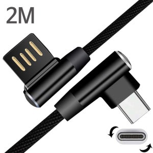 기역자 아이폰 8핀 USB C타입 2M 3M 5M 고속 충전 케이블 라이트닝 타입C 게임 게이밍 ㄱ자형 L자형 고속충전 케이블