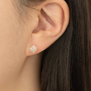 14k 샤이닝로즈 금 장미 귀걸이 기념일 선물 여자 귀걸이