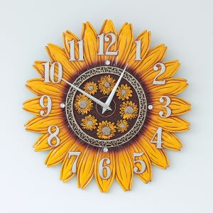 엔틱 해바라기 무소음 벽시계 벽걸이 인테리어 거실 집들이 개업선물 A01 대