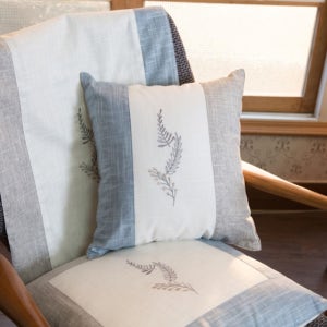 풀잎들 블루그레이 여름방석커버(쿠션커버/등받이 추가구매 가능)