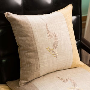 풀잎들 옐로브라운 여름방석커버(쿠션커버/등받이 추가구매 가능)