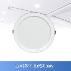 LED 다운라이트 매입형 등기구 8인치 30W
