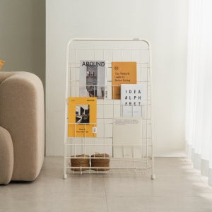 소프시스 크림 5단 책꽂이