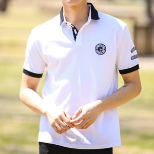 남성용 리스번 반팔 카라티 댄디한 남자티셔츠